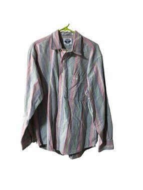 DOCKERS MULTICOLORED LONG SLEEVE BUTTON-DOWN SHIRT MENS SIZE LARGE